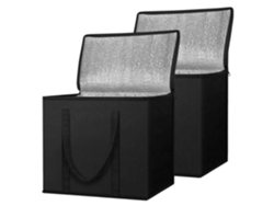 Juego de 2 bolsas térmicas reutilizables para la compra, bolsa térmica plegable para supermercados, bolsa térmica GOKOCO duradera.