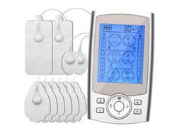 Estimulador Muscular Eléctrico Tens Digital Con 24 Modos Y 10 Almohadillas De Masaje.