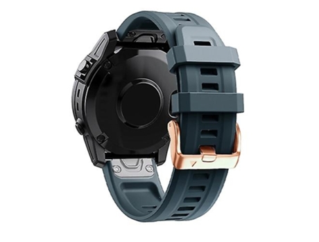 Correa para Garmin Fenix 5s Plus 20 mm Correa de reloj de silicona con hebilla azul marino y oro rosa VENISYMLIS
