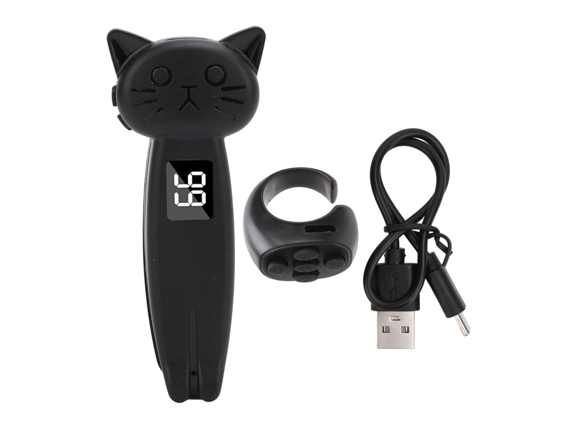 Anillo De Control Remoto Bluetooth Con Desplazamiento Inteligente, Carga Rápida Y Puerto Usb-c Para Teléfonos Móviles Y Tabletas - Negro