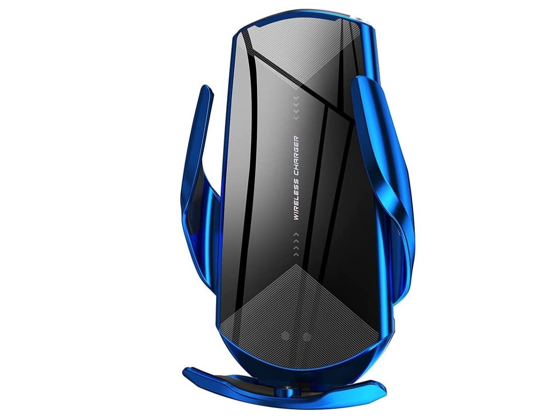 Cargador Carro Sem Fixação Sensor Qi Ventilação Carregamento YIZHOOD Azul