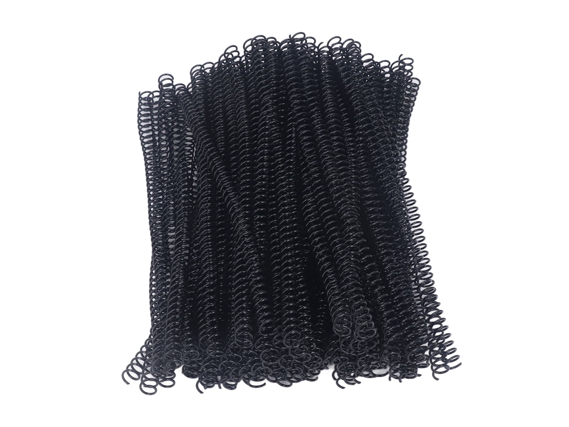 Rollos De Espiral De Plástico Para Encuadernación De 9,5 Mm (3/8 Pulg.), 48 Dientes, Capacidad Para 75 Hojas De Papel A4, Color Negro, 100 Unidades.