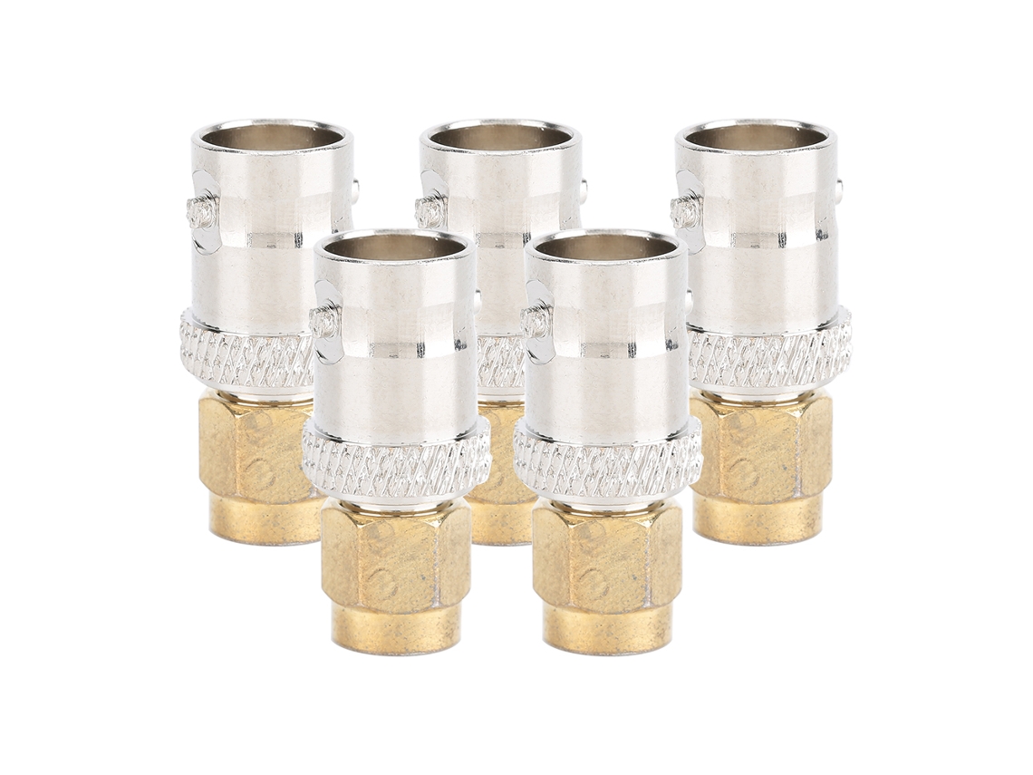5 adaptadores SMA macho a BNC hembra para conexión de cable de radio