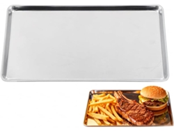 Tazón rectangular de acero inoxidable para servir fideos de arroz, grande, para servir