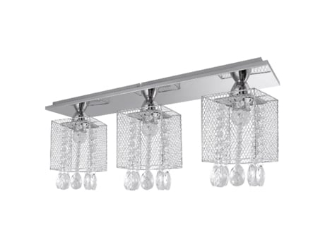 Lámpara De Techo Gracja En Metal Cromo 65X15X26 Cm EPIKASA