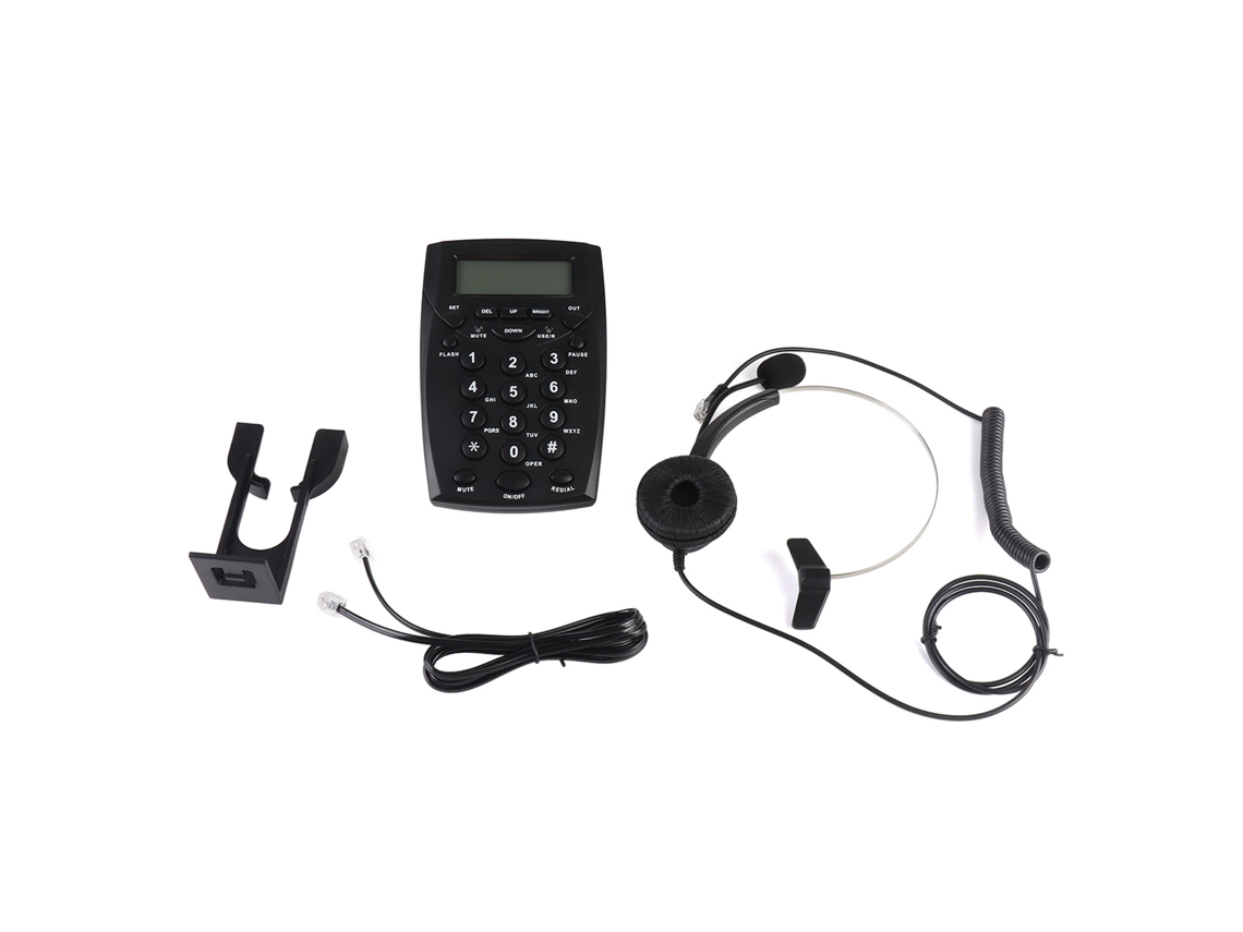 Teléfono Con Cable, Auriculares Con Cancelación De Ruido E Identificador De Llamadas Para Centro De Llamadas/oficina.