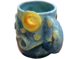 Taza De Café Artística – Recipiente Decorativo Para Bebidas De 385 Ml