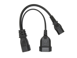 Cabo Divisor Y Profissional Iec320 C14 Para C13 Plug De Alimentação 10a 32cm