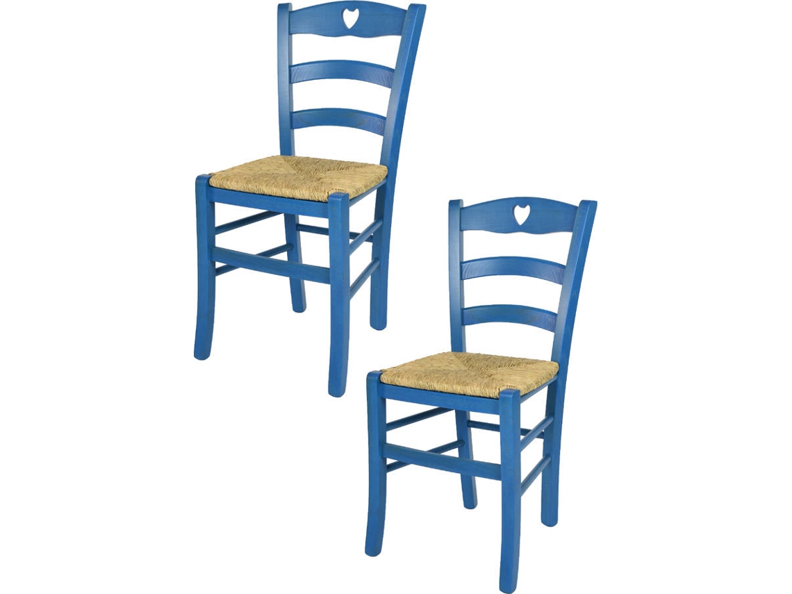 Conjunto de 2 Cadeiras T M C S Cuore 250ABLU (Azul - 88x43x46 cm - Madeira)