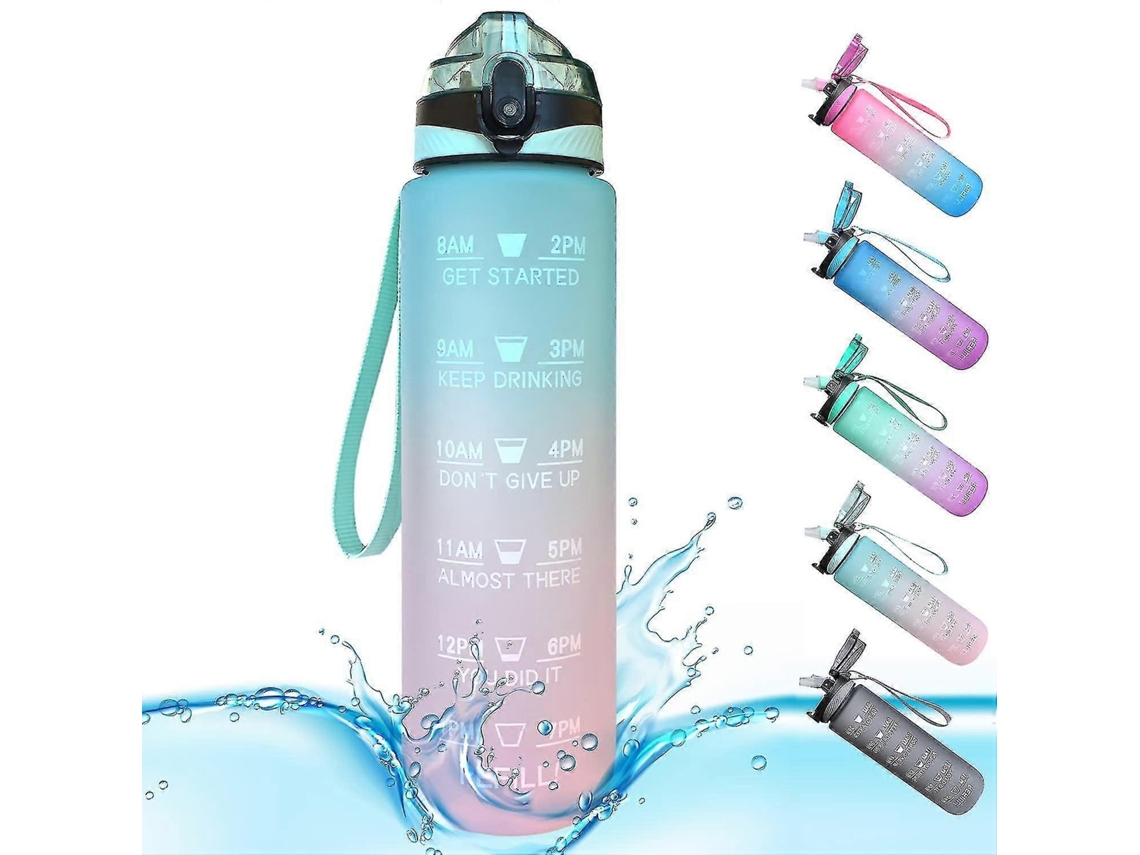Botella Deportiva De 1 Litro Con Pajitas, Ideal Para Ejercicios Al Aire Libre. Rosewell