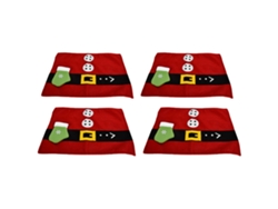 4 Manteles Individuales Decorativos Navideños Para Fiestas Y Cenas, Resistentes Al Calor.
