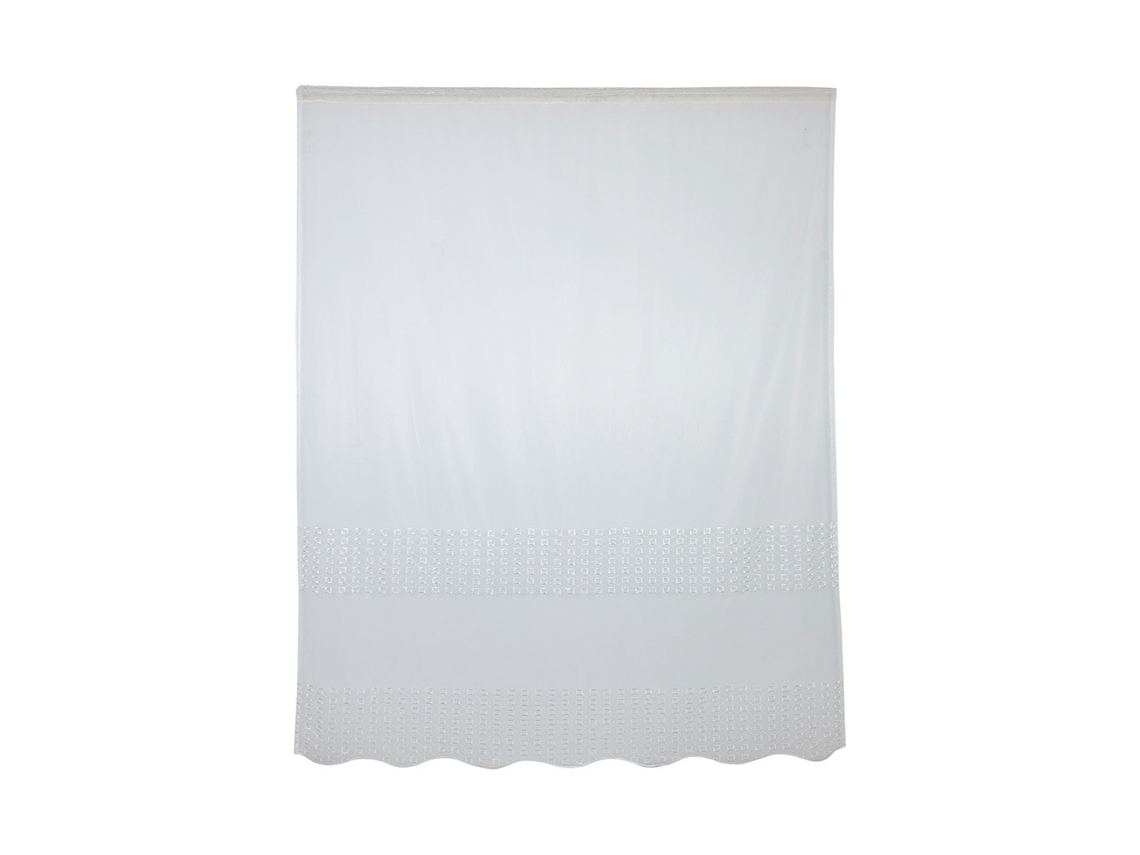 Barras De Cortina De Poliéster Para Ventana Decoración De Dormitorio Y Sala De Estar Voilé Blanco
