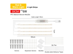 2026-tiras De Luces Led Para Cultivo De Plantas Interiores Luz Solar 3000k Y Roja Con 4 Niveles De Brillo Y Temporizador Inteligente Usb
