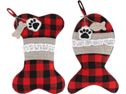 Juego de 2 medias navideñas grandes y esponjosas para decorar chimeneas y fiestas - Hengjian