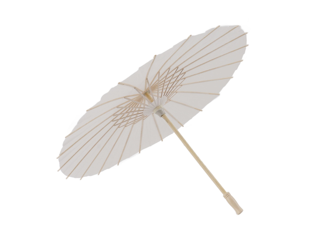 Sombrillas De Papel Blanco Diy Para Niños, Estilo Chino, Bambú, 58 Cm, Pintura Decorativa