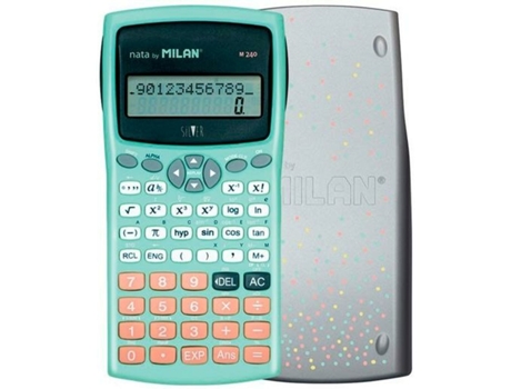 Calculadora Científica MILAN M240 Turquesa Plateado 16,7 x 8,4 x 1,9 cm