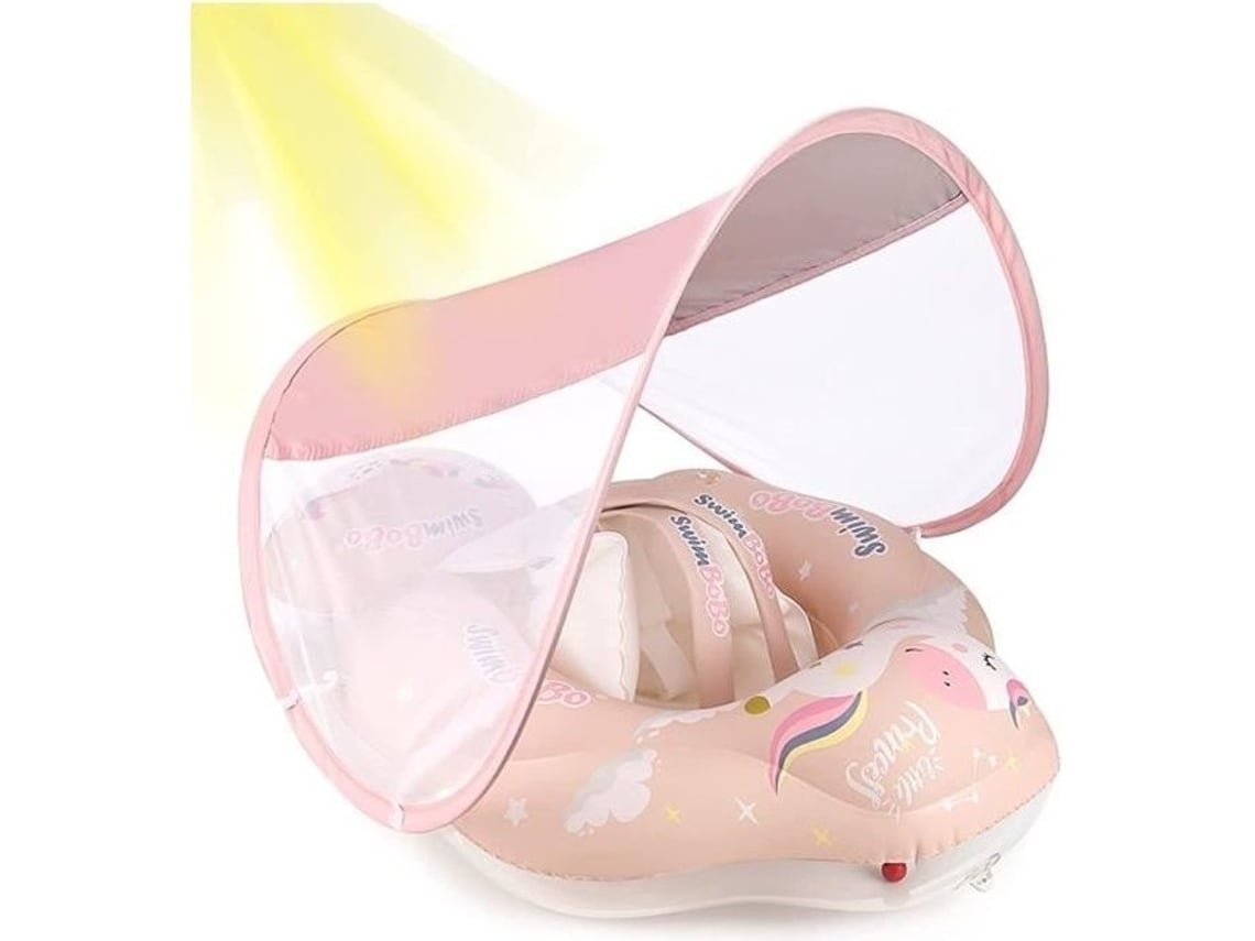 Cinturón de natación rosa para bebés de 3 a 36 meses, con tapa. Talla L.