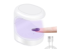 Mini lámpara UV de 16 W, secador de uñas UV/LED para esmalte en gel, pegamento de gel, para principiantes, bricolaje, profesionales, salones de belleza GOKOCO
