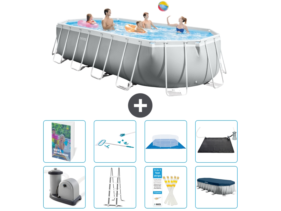 Intex Piscina Prism Frame Oval - 610x305x122 Cm - 9-peças S583