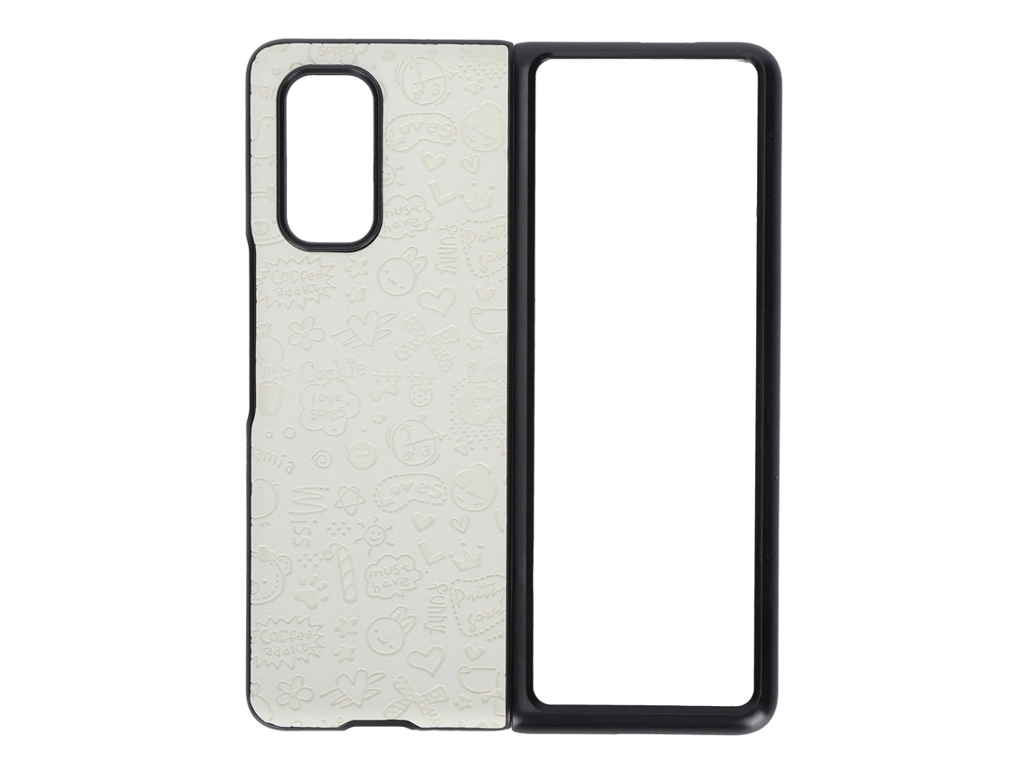 Capa De Telefone Xiaomi Mix Fold Com Padrão De Bruxinha Branco Proteção Completa Em Abs+couro