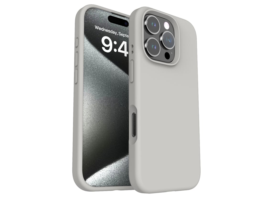 (gris, Iphone 15 Plus) Funda Para Teléfono Sencilla, De Color Liso Y Resistente A Los Golpes, Apta Para Iphone, De Silicona Líquida.