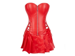 Mono Ajustado De Piel Sintética Para Mujer, Sexy, Con Mangas Largas, Cremallera, Estilo Ceñido, Lencería, Color Negro/rojo.