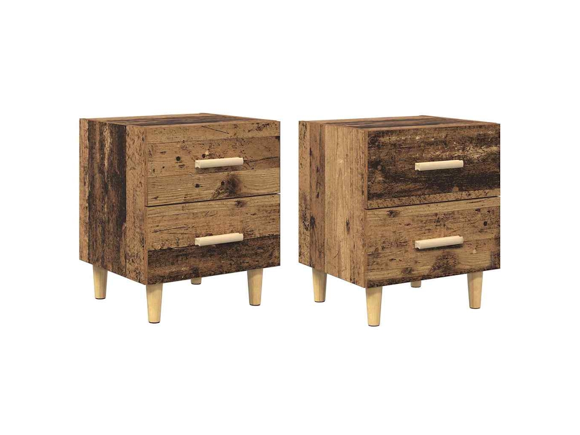 Conjunto de cama y armario de madera antigua de 2 piezas, 40 x 35 x 47,5 cm, EXCLUSIVO DE LA CASA
