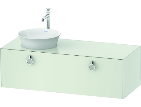 DURAVIT Tulip blanco, mueble de baño colgado en la pared, ancho 1300 x profundidad 550mm, con 1x extraíble, con tirador, WT4982L