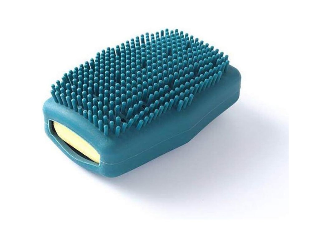 Cepillo Corporal De Silicona 2 En 1 Con Dispensador De Jabón Para Ducha Húmeda O Seca.