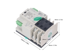 2026dz - Interruptor automático de transferencia de potencia dual, 3 polos, CA 220 V, 63 A, con conmutación en milisegundos para energía fotovoltaica y de red eléctrica.