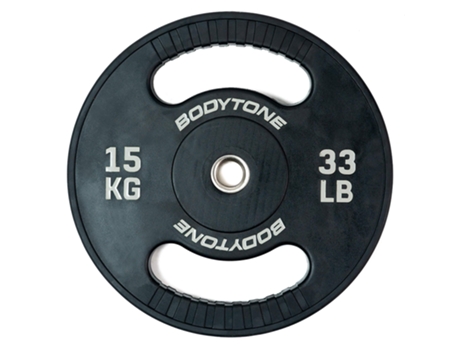 Disco de Musculación BODYTONE de Borracha de 15 kg com Pega