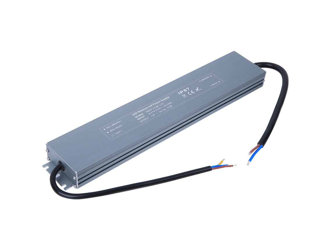 Fonte De Alimentação Chaveada Ultra Fina À Prova D'água Ac Dc Hruw-250w-12v 170-240vac