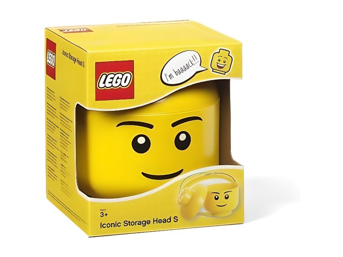Cabezal de almacenamiento pequeño de plástico amarillo modelo D16 x H19 5 cm 40311724 niño apilable