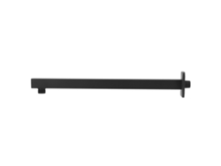 Brazo De Ducha Empotrado En Pared Npt1/2 De 41 Cm, Acero Inoxidable Negro, Extensión Para Baño.