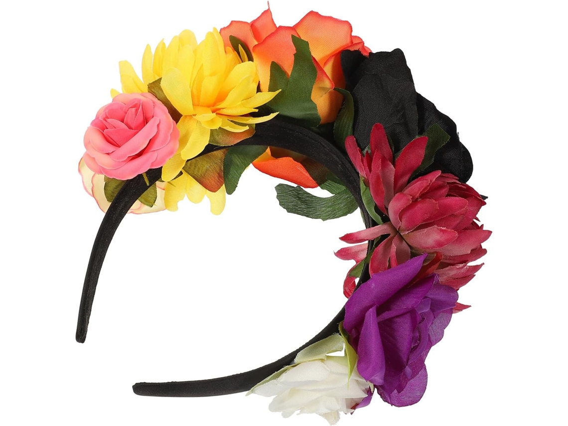 Serre-tête Fleuri Rose Para Halloween Bandeau Cosplay Décoré De Roses Accesorio De Fête