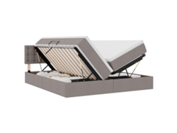 Maison Exclusive - Cama De Almacenamiento Led Con Colchón Topo 180 X 200 Cm Tela