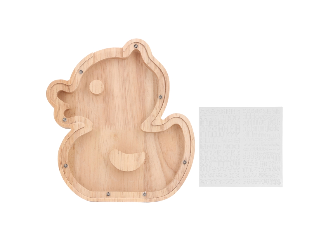Ats-banco De Monedas De Madera Para Niños Con Ventana Transparente Regalo Divertido Banco De Ahorro Decoratsivo