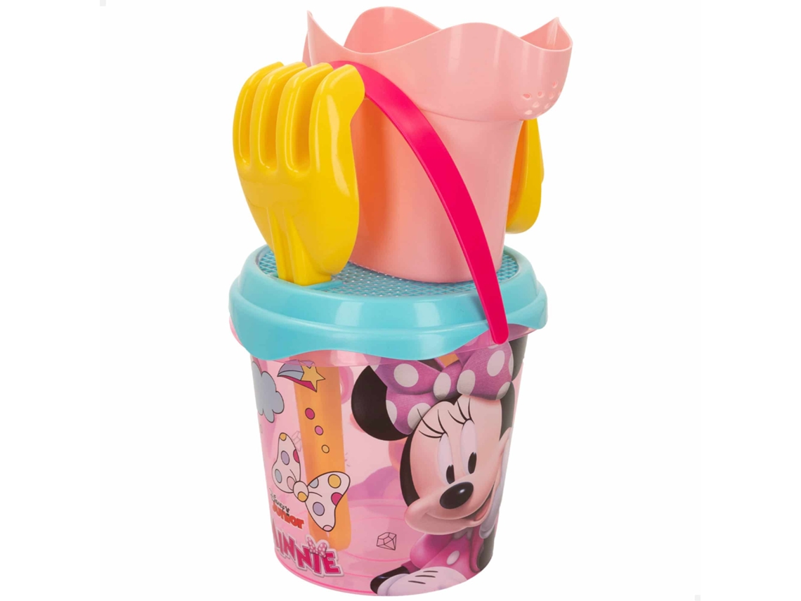 Juego de cubo de playa transparente con regadera Bestway Disney Minnie Daisy