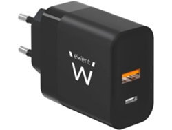 Cargador EWENT EW1327 USB-A - Fast Charger 45W (Negro)
