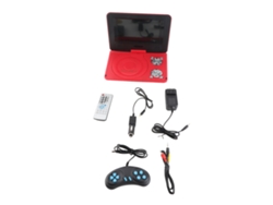 Player De Dvd Portátil Hd 6.8 Polegadas Multifuncional Para Carro E Exterior Com Tv E Bateria Recarregável (vermelho)