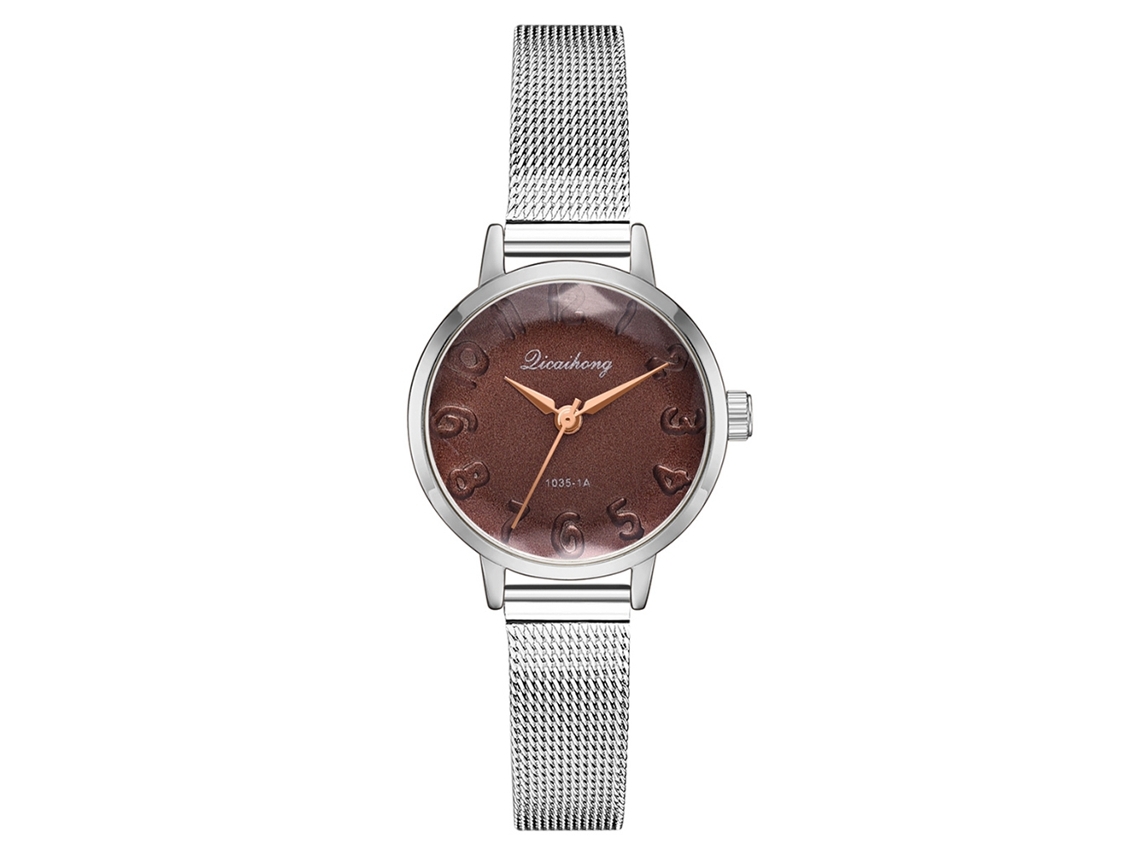 Reloj De Pulsera De Cuarzo Sencillo Y Moderno Para Mujer (marrón)