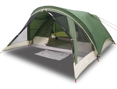 vidaXL Tienda de campaña 4 personas impermeable verde