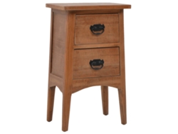 Mesita de Noche Madera de Abeto Maciza 40X29X68 Cm Marrón