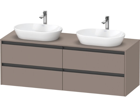 Mueble DURAVIT Ketho.2 bajo lavabo hueco para lavabo en ambos lados 1600x568x550mm K24899B