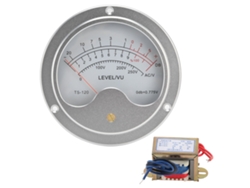 Medidor VU de aluminio, sensible, estable y plateado, de 120 mm y 12 V