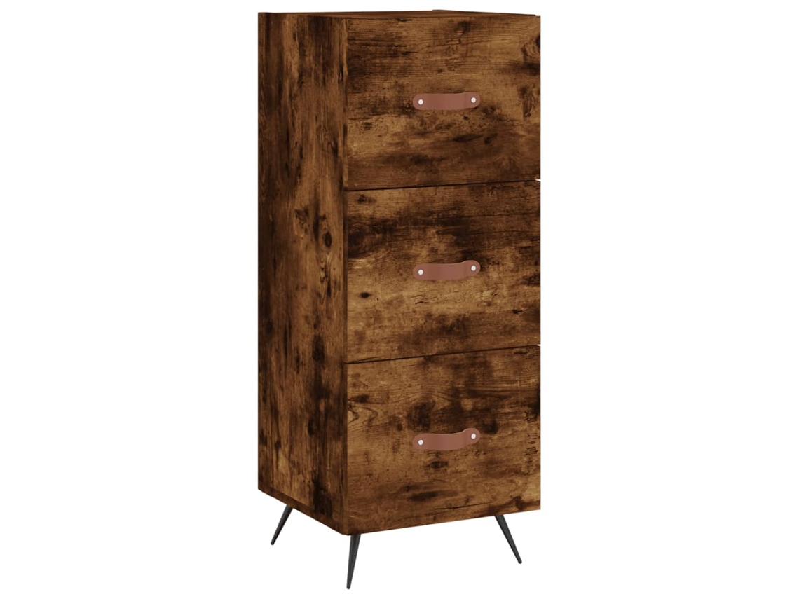 Maison Exclusive - Aparador Madera De Ingeniería Roble Ahumado 34,5x34x90 Cm
