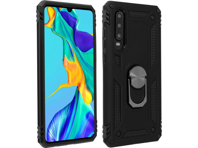 Carcasa Huawei P30 AVIZAR Anillo Negro