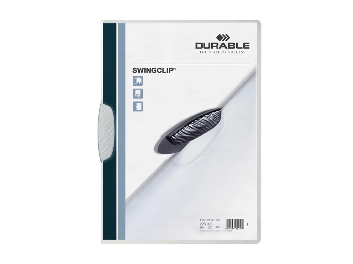 Carpeta DURABLE Swingclip Blanco (A4 - Polipropileno)
