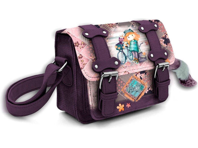Bolsa KARACTERMANIA Satchel Ninette Bicycle Morado (15x20x7cm)