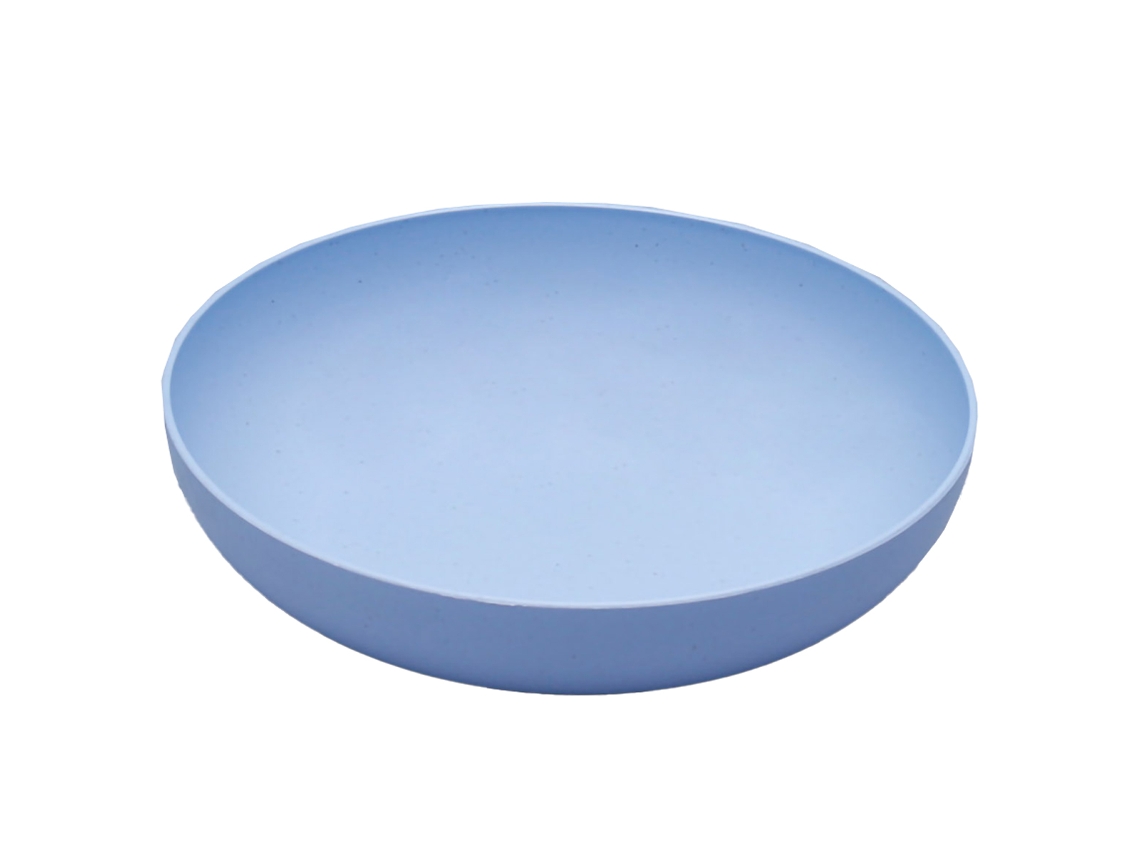 Plato llano de paja de trigo - Redondo - Azul KOFIHETY